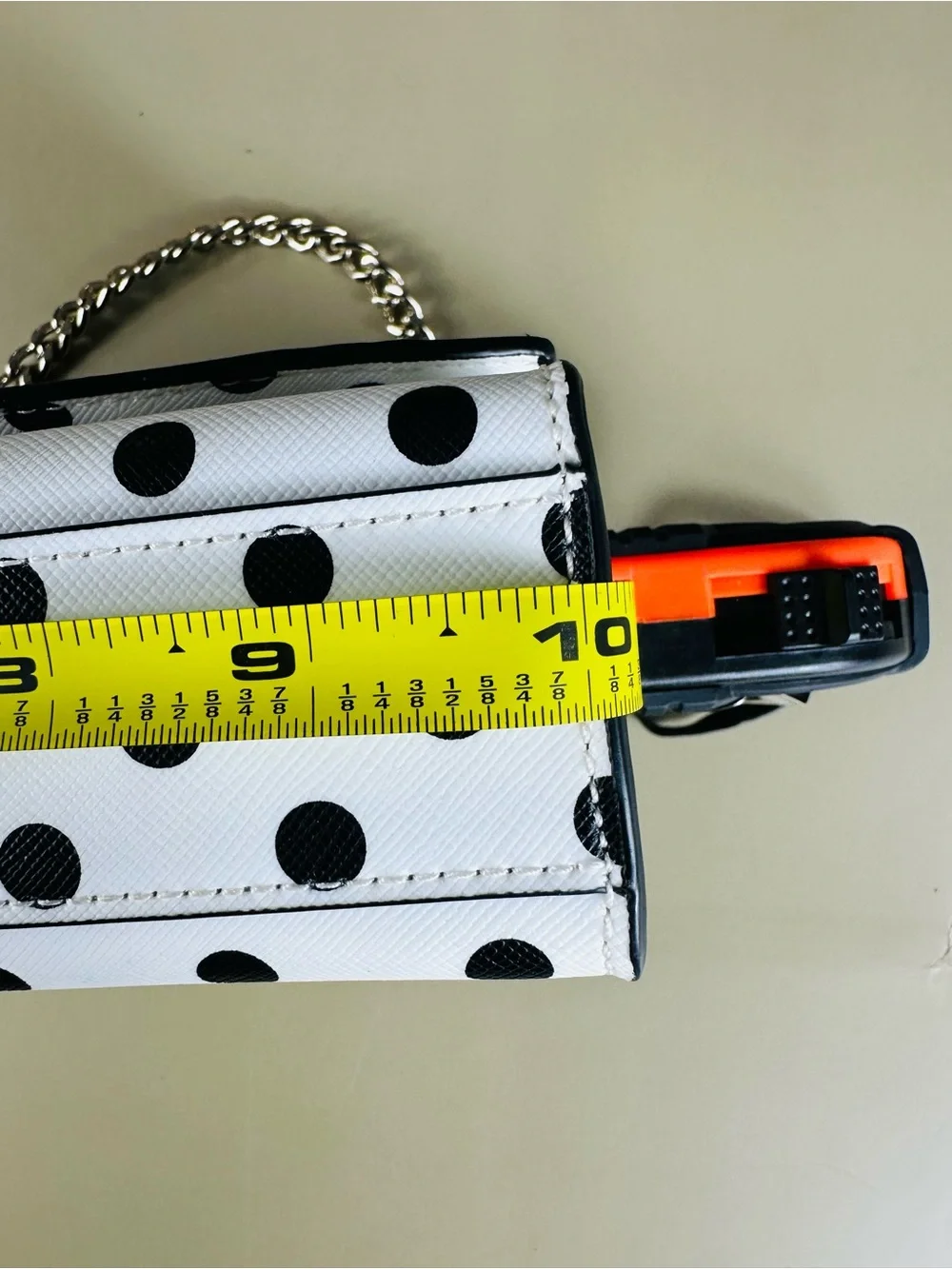 kate spade Black & White Polka Dot Chain Shoulder Bag